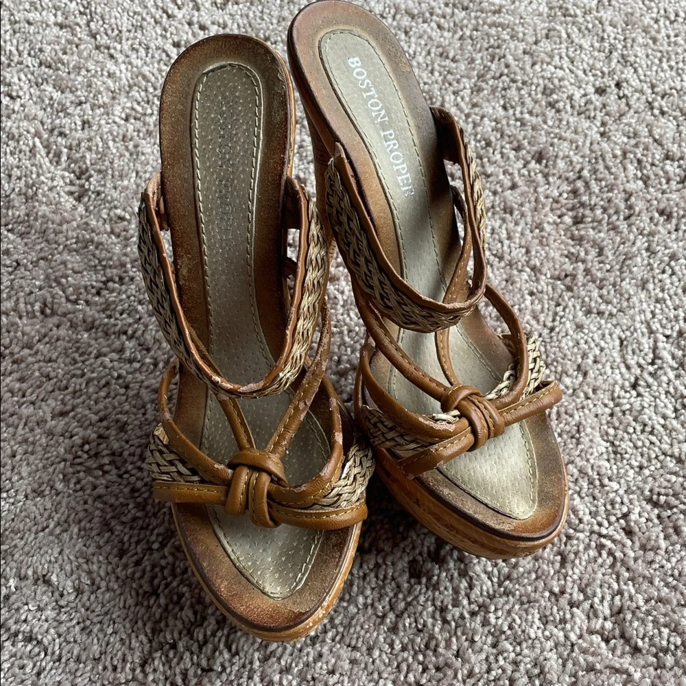 Boston Proper, woven summer sandals, size 7